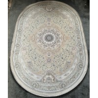 Иранский ковер Shahname 1200 414 Бежевый овал